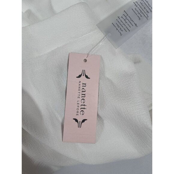 Nanette Lepore Women's Full Length Wide Leg Pants Called Cannoli Sz. 14 NWT Whit - Picture 6 of 12